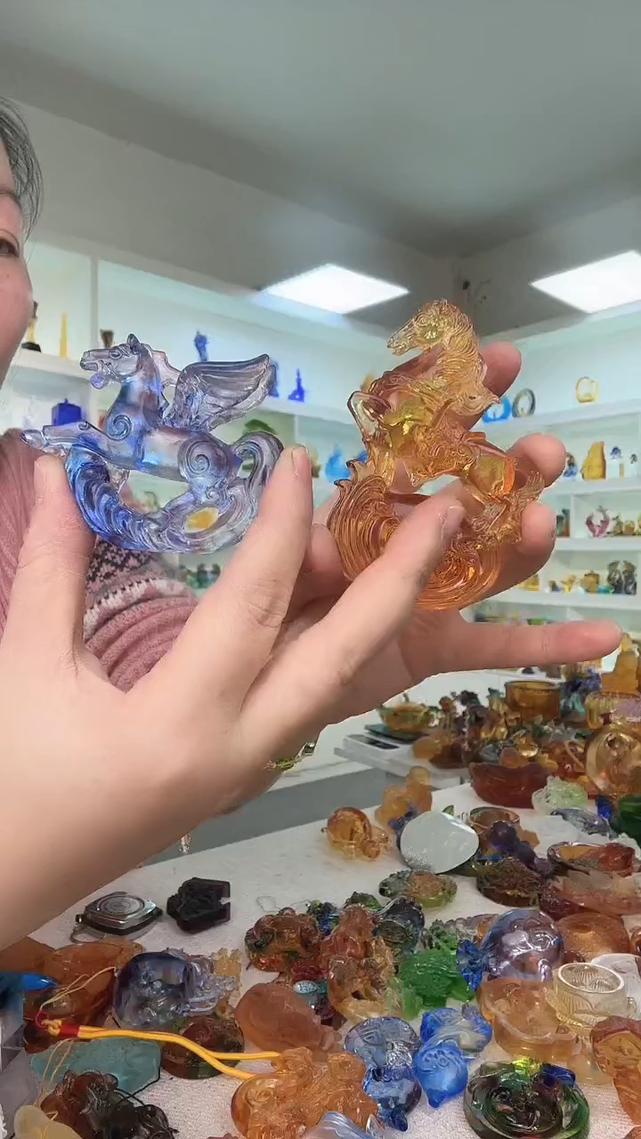 手工艺品琉璃元宝马+飞马