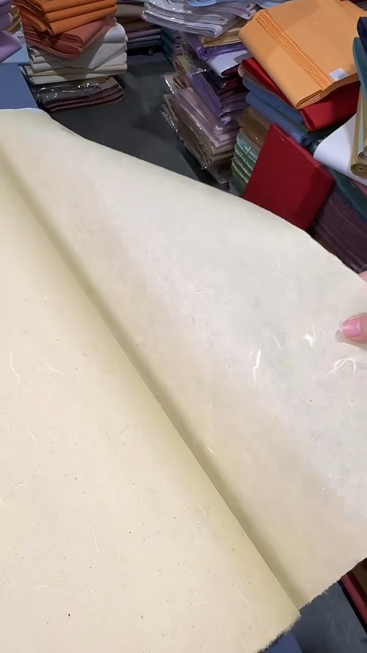 四尺整张丝绒楮皮笺仿古色50张