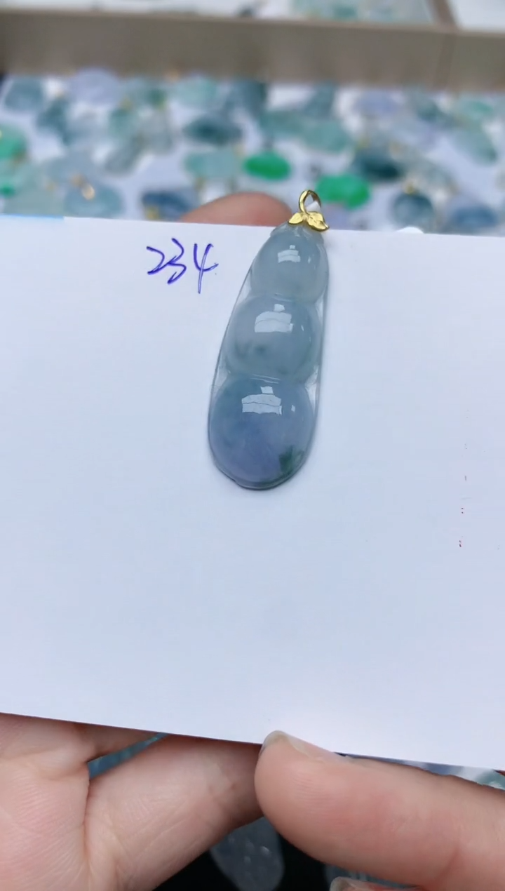 【闪购商品】翡翠颈饰18K金镶嵌天然翡翠A货    234