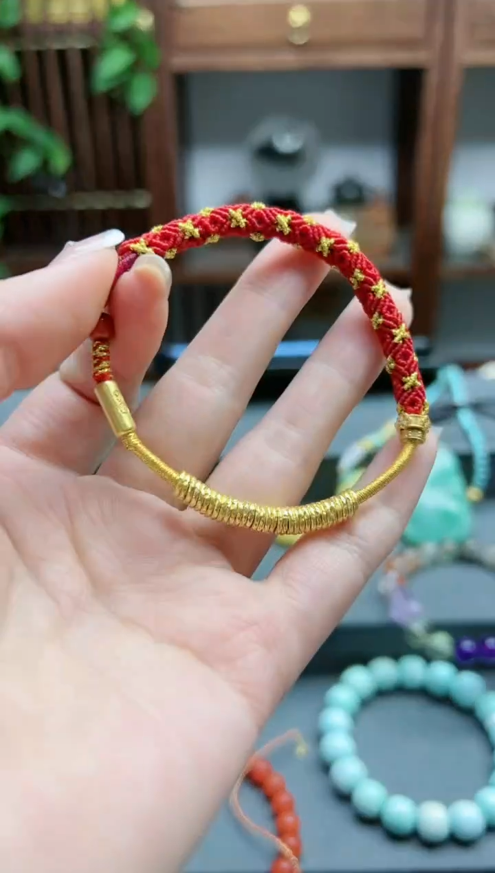 【闪购商品】18K金手饰18k金盘缠手绳*1 ZX