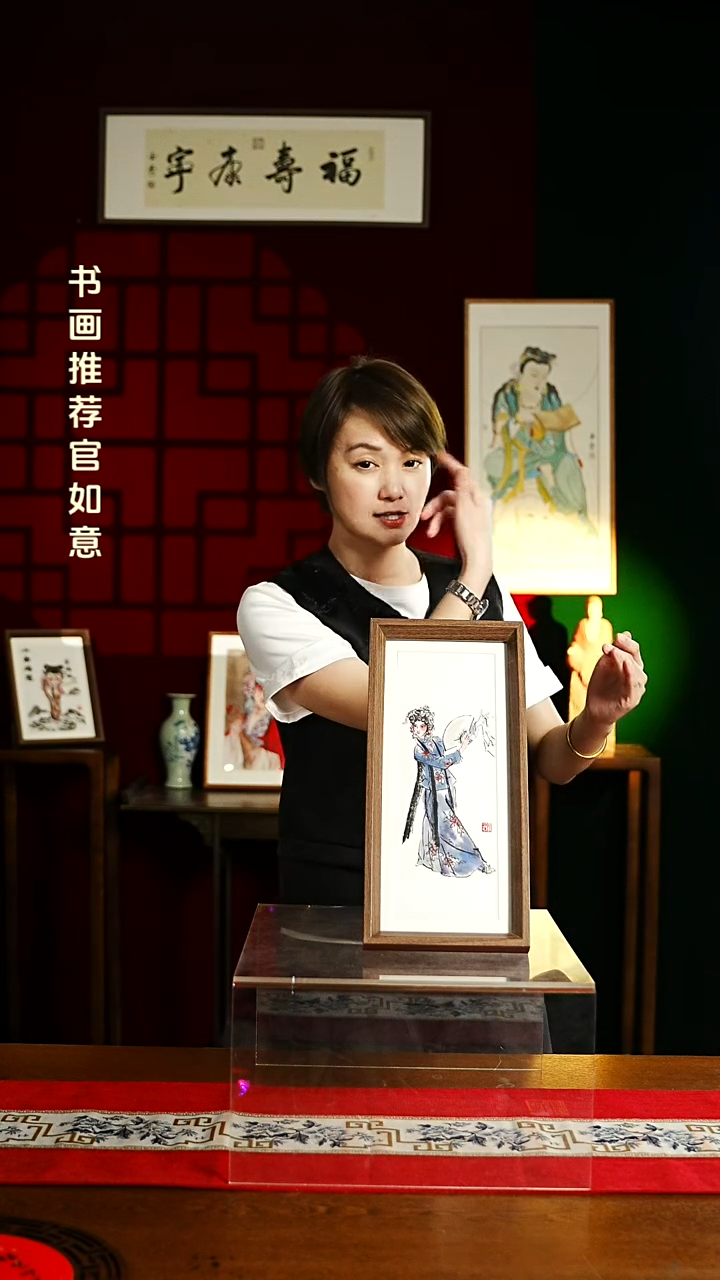 【闪购商品】书法绘画摆台 15*35戏曲人物