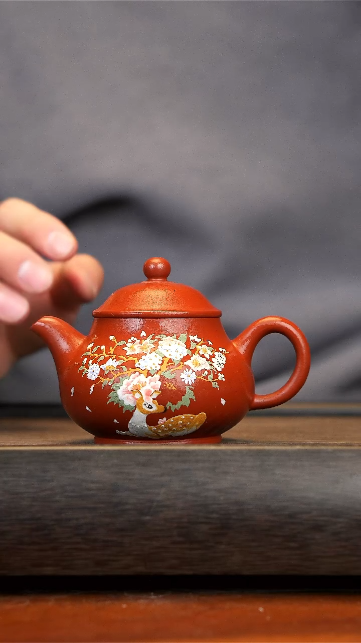 【闪购商品】紫砂茶壶大红袍潘壶150cc