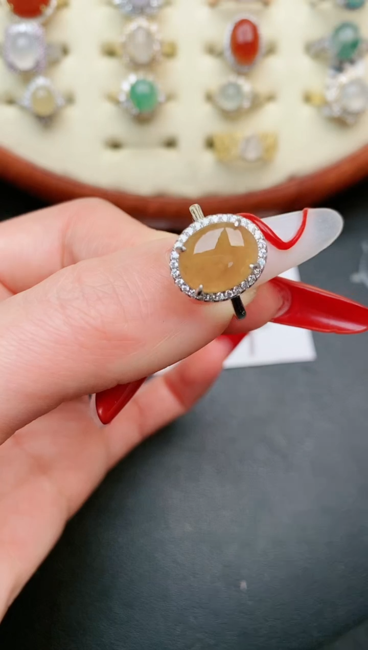 【闪购商品】翡翠戒指银S925镶嵌....