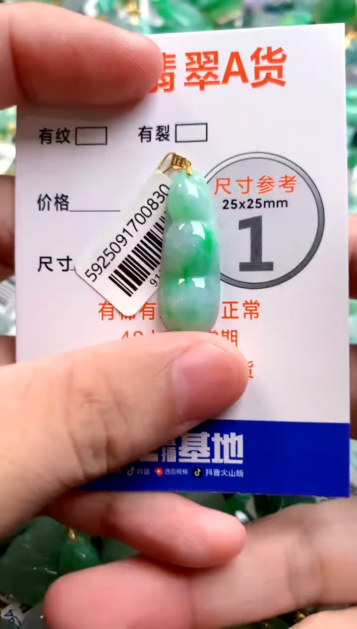 颈饰18K金镶嵌翡翠0331909567
