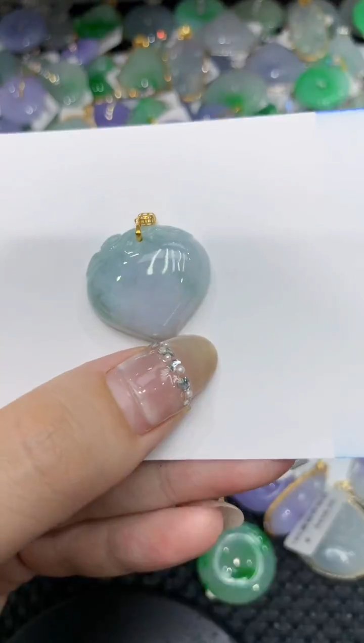 【闪购商品】翡翠颈饰18K金镶嵌222222222