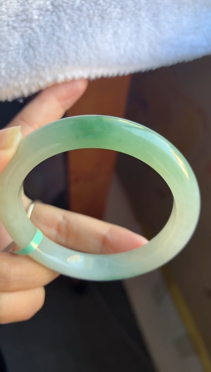 未镶嵌手镯翡翠（巨巨巨推荐）老坑冰胶阳翠绿色14号