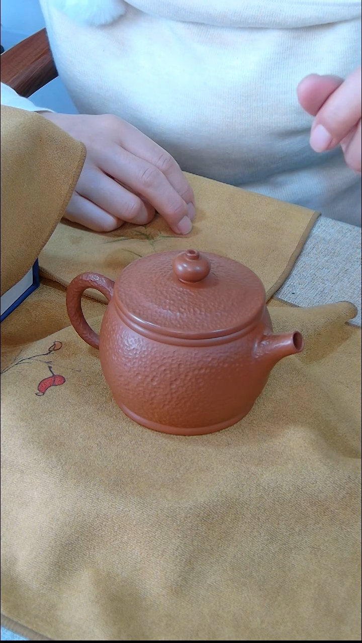 【闪购商品】壶10复烧锤纹球孔小鼓壶170cc