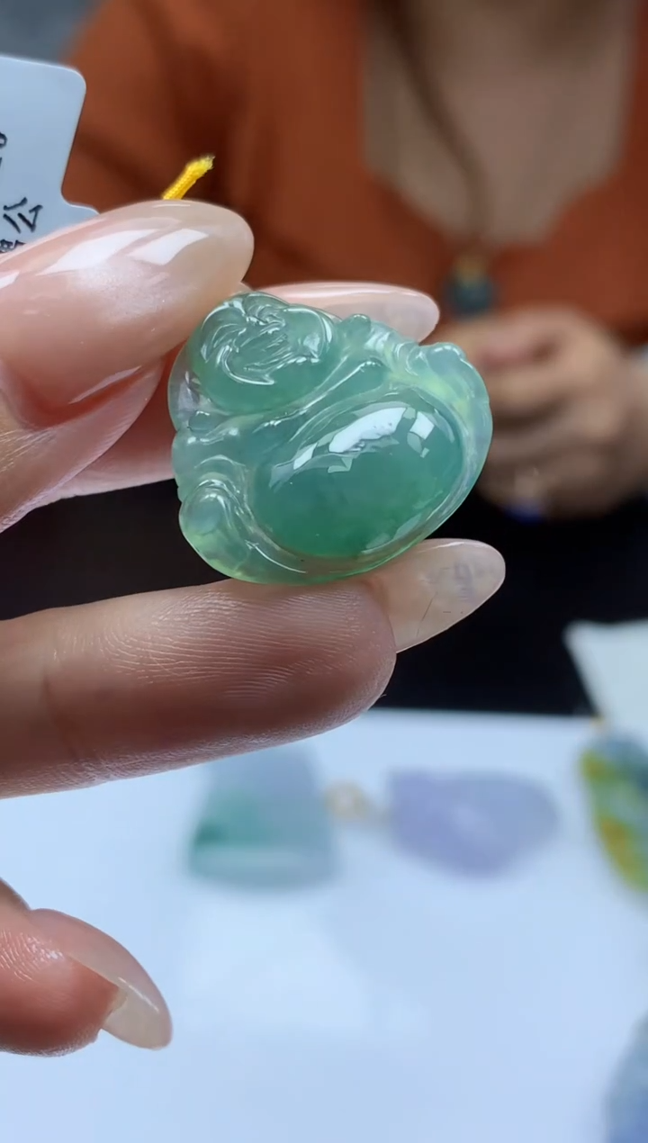 【闪购商品】定制翡翠未镶嵌011ee-毛货佛公86赠金扣