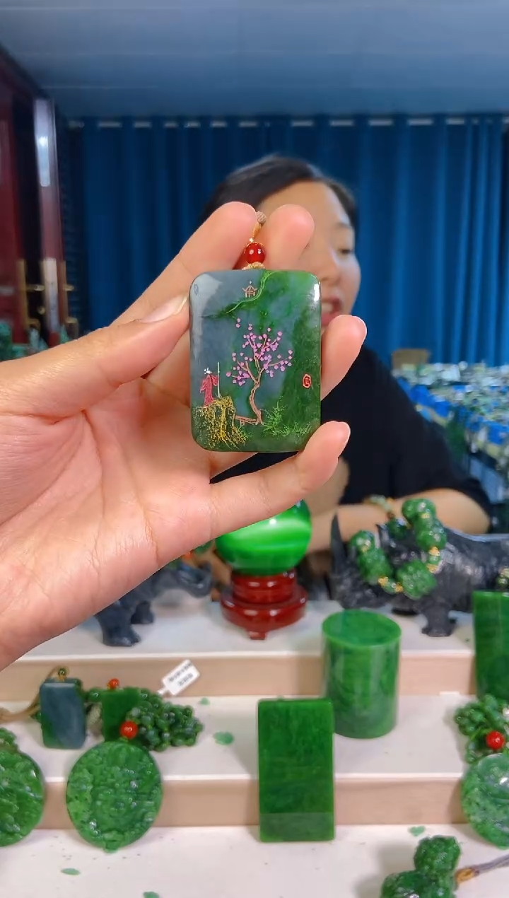 和田玉未镶嵌挂件1