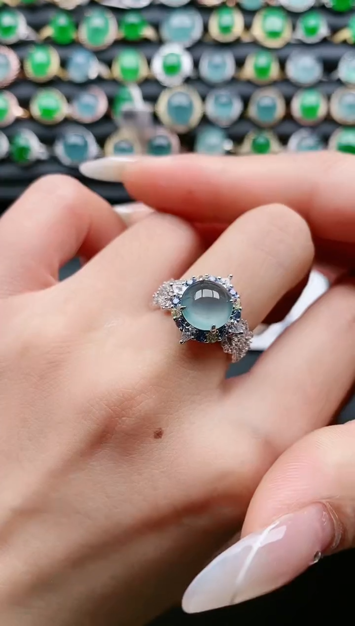 【闪购商品】翡翠戒指银S925镶嵌11111111