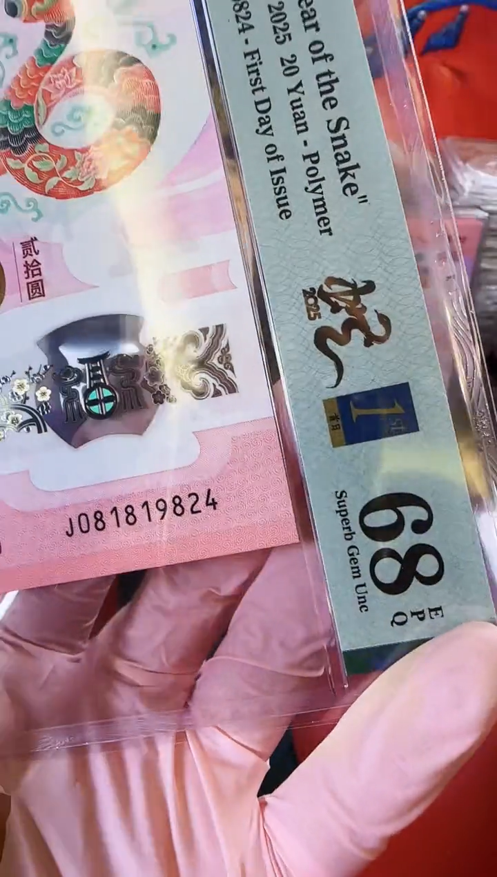 【闪购商品】塑料2025蛇钞单张081819824裸