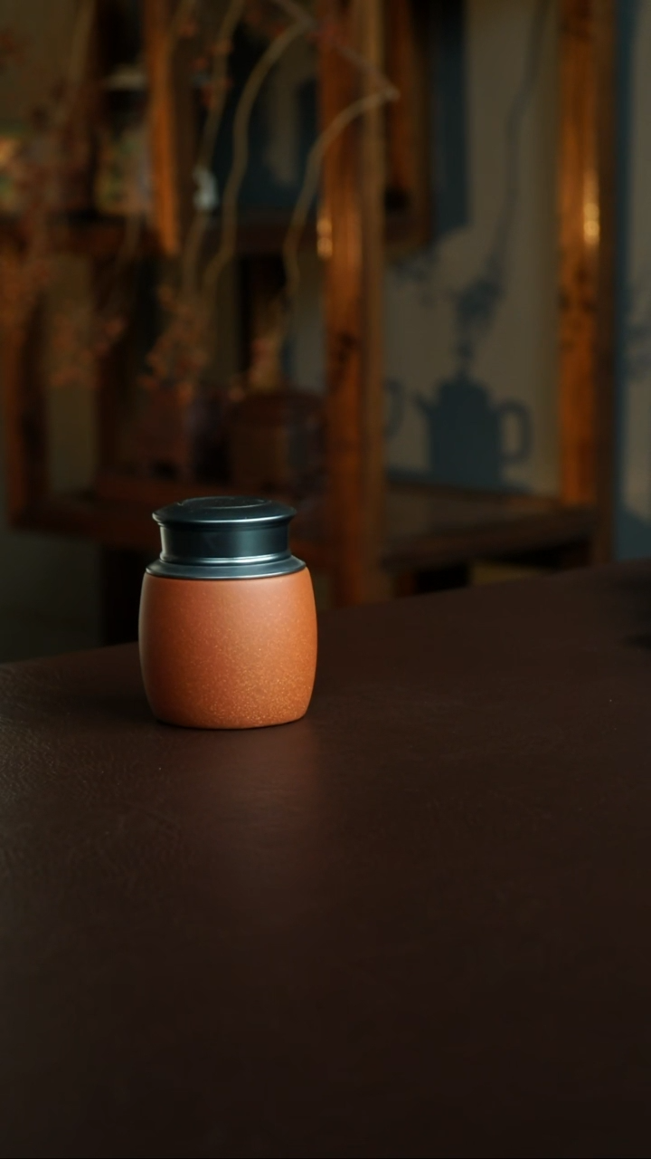 茶杯紫砂2号 茶叶罐30克 宜兴紫砂原矿作品