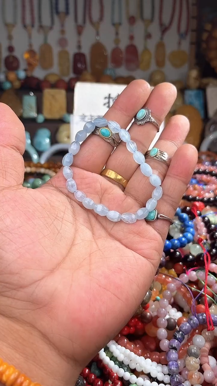 未镶嵌手链海蓝宝石时***量 一物一拍 163770