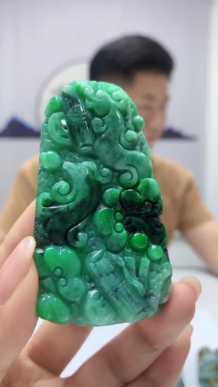 【闪购商品】定制翡翠未镶嵌4917kk-毛货挂件12