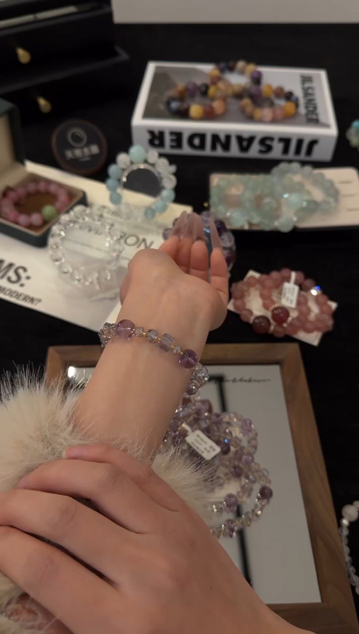 未镶嵌手链水晶葡萄泡泡x3352