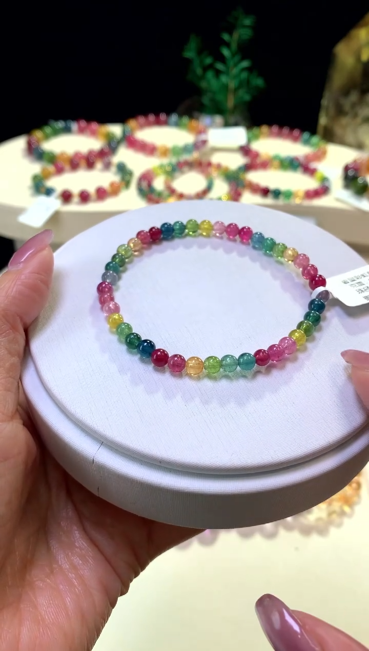 【闪购商品】碧玺手链未镶嵌【梦源珠宝】天然碧玺单圈手链