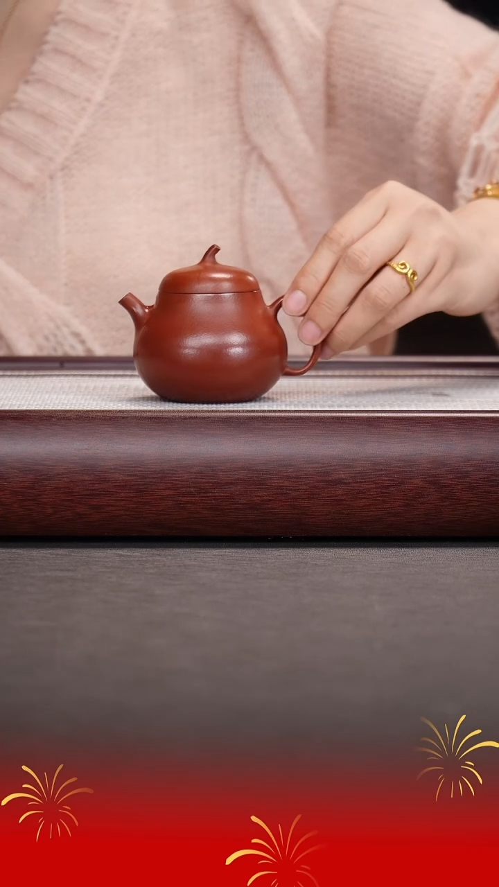 【闪购商品】紫砂茶壶自家/朱泥/茄瓜/180cc