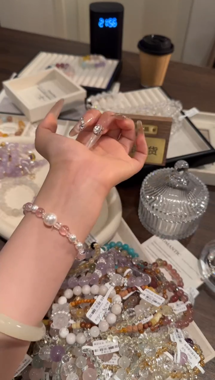 水晶手链合金草莓晶x1753