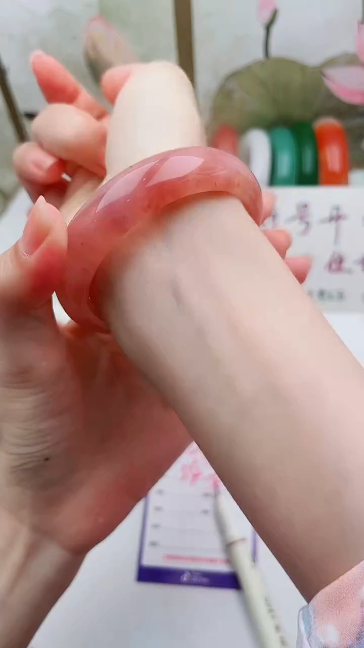 石英质玉手镯未镶嵌L98微色差54.3mm
