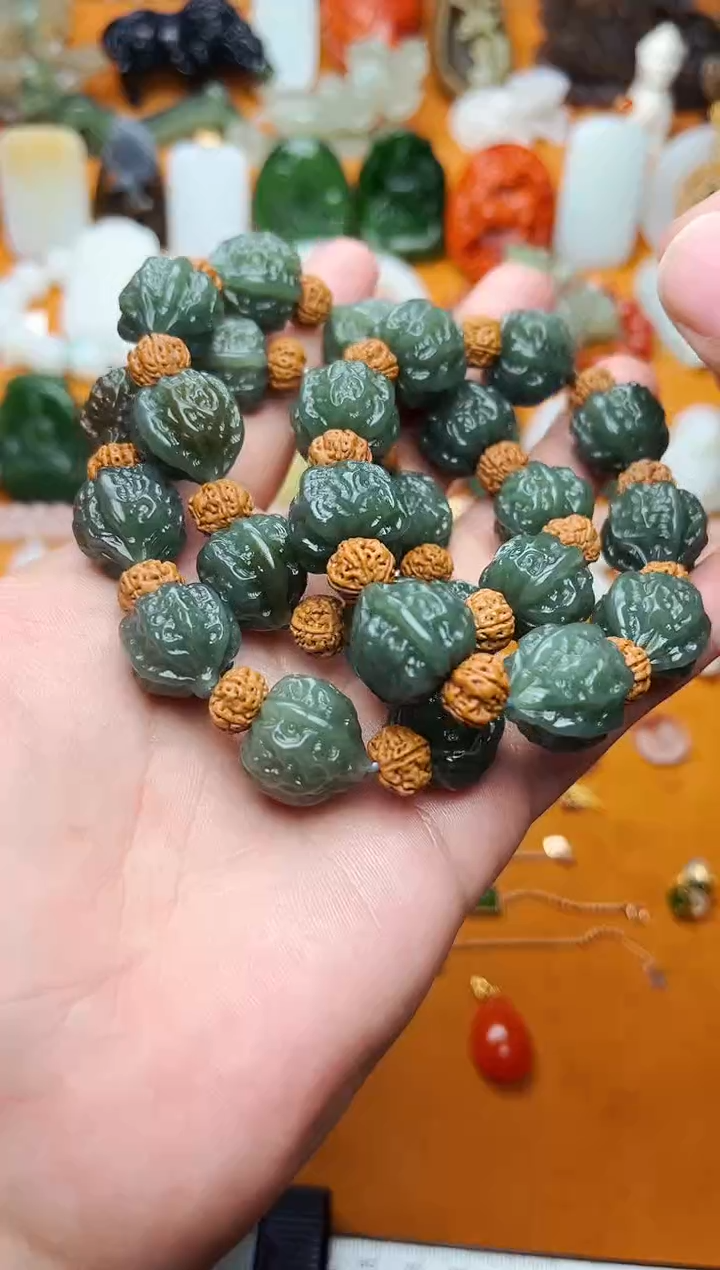 【闪购商品】和田玉手串未镶嵌核桃多样性拍一发一