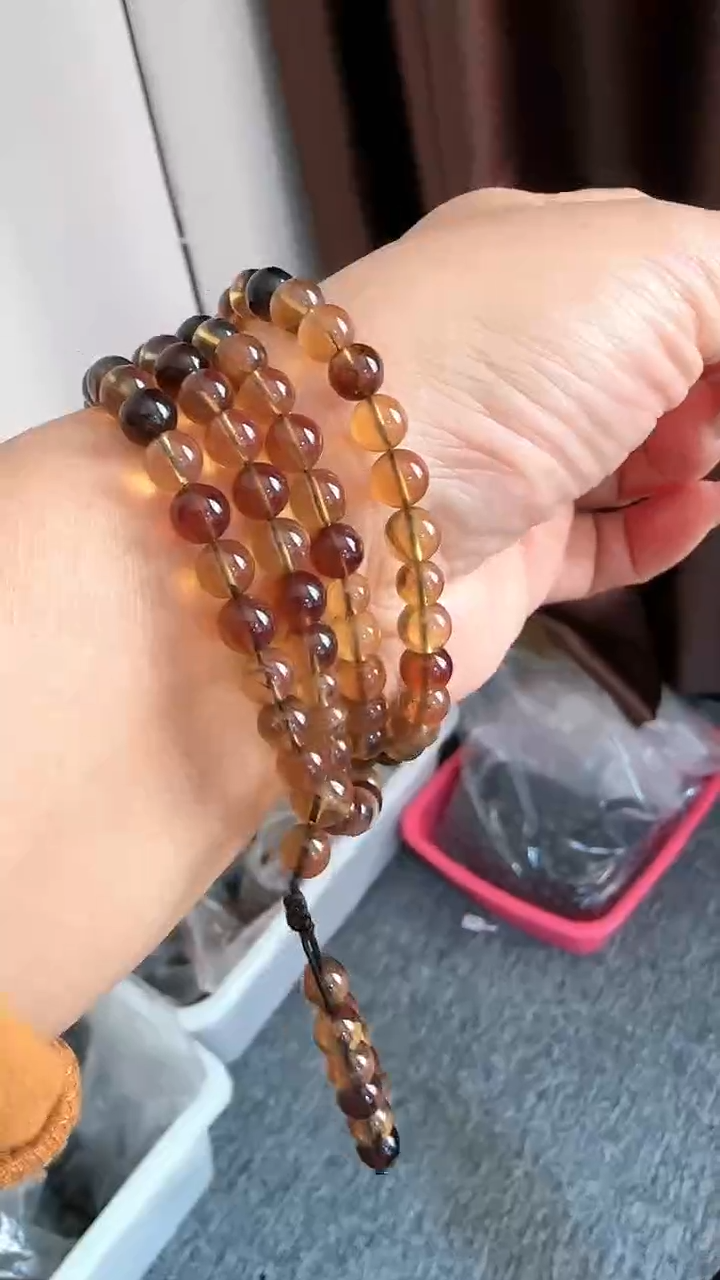 【闪购商品】琥珀手链未镶嵌规格6多宝108#41