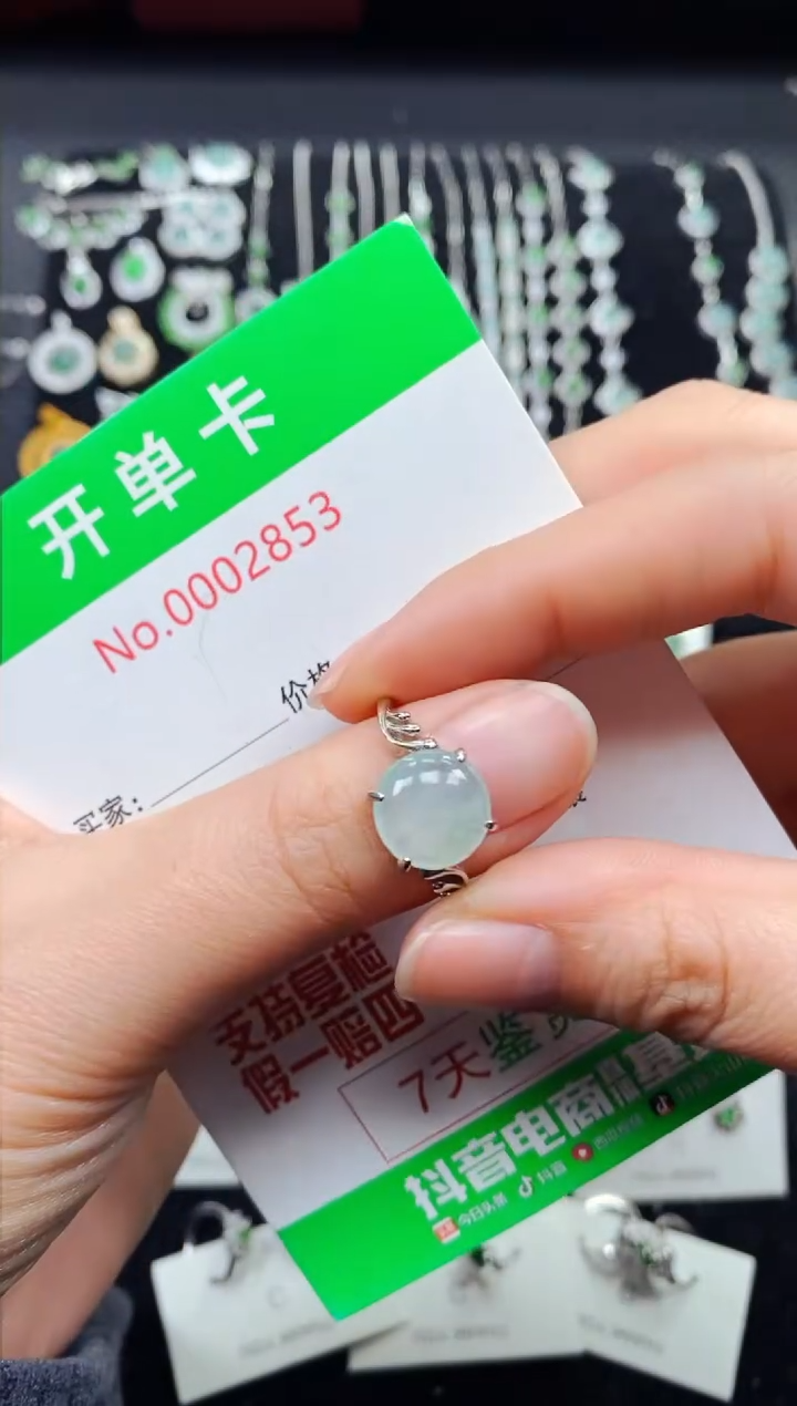 【闪购商品】翡翠戒指银S925镶嵌2853