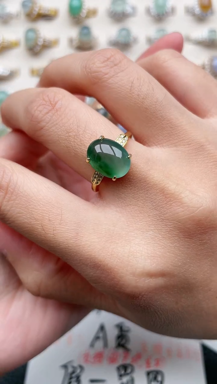 【闪购商品】翡翠戒指银S925镶嵌1111