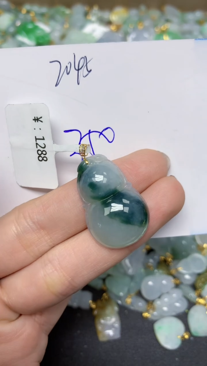 【闪购商品】翡翠颈饰18K金镶嵌天然翡翠A货