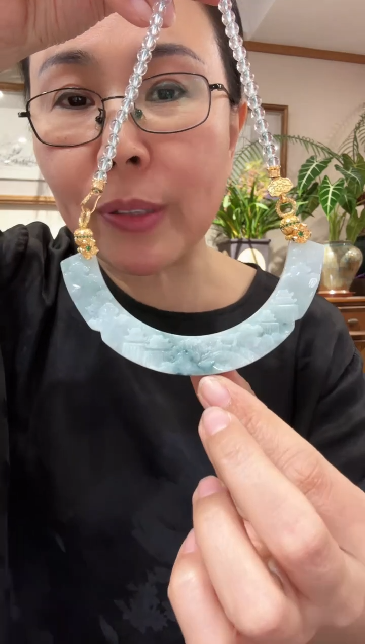 【闪购商品】翡翠未镶嵌颈饰国风