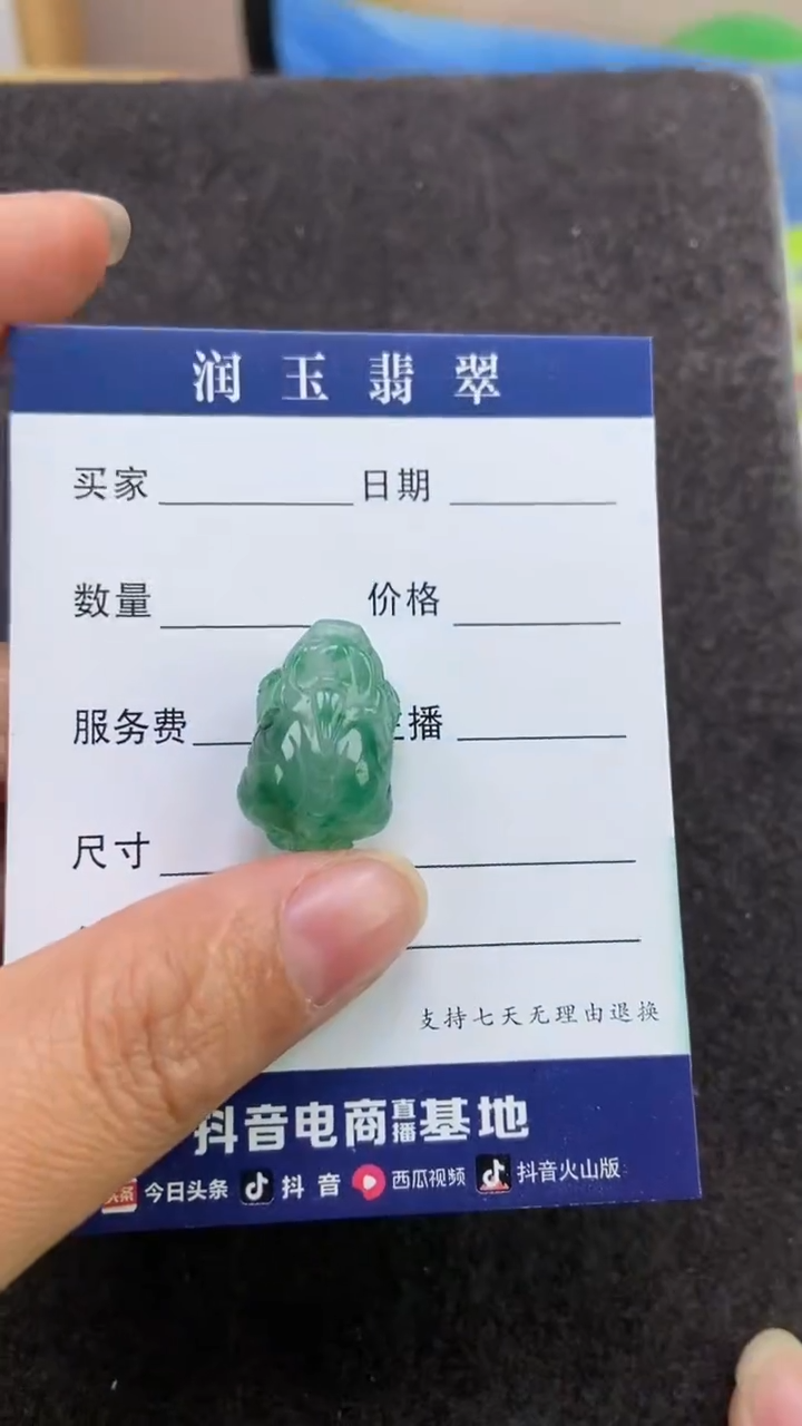 【闪购商品】翡翠吊坠(赠链)未镶嵌李可可貔貅
