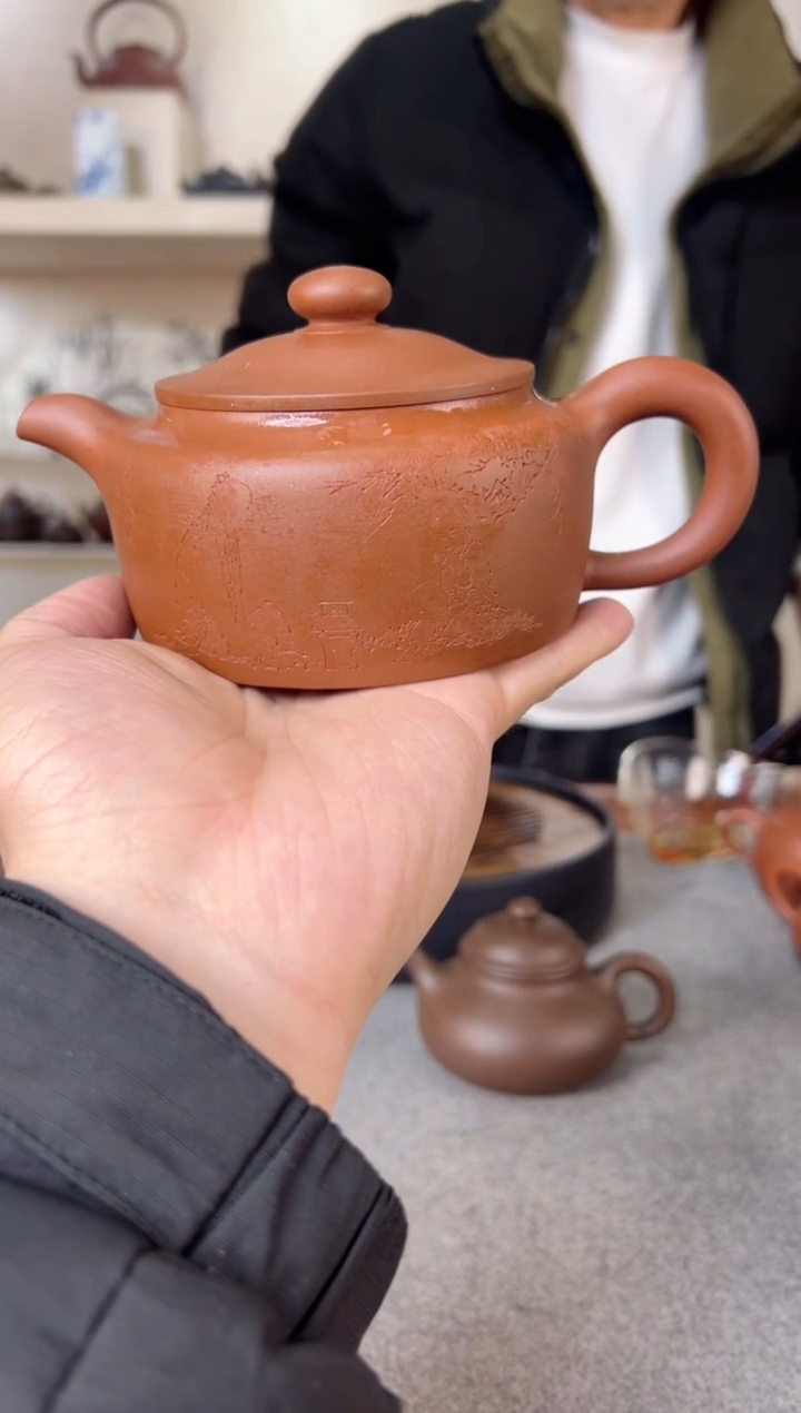 【闪购商品】紫砂茶壶笠帽壶 紫泥 半手工