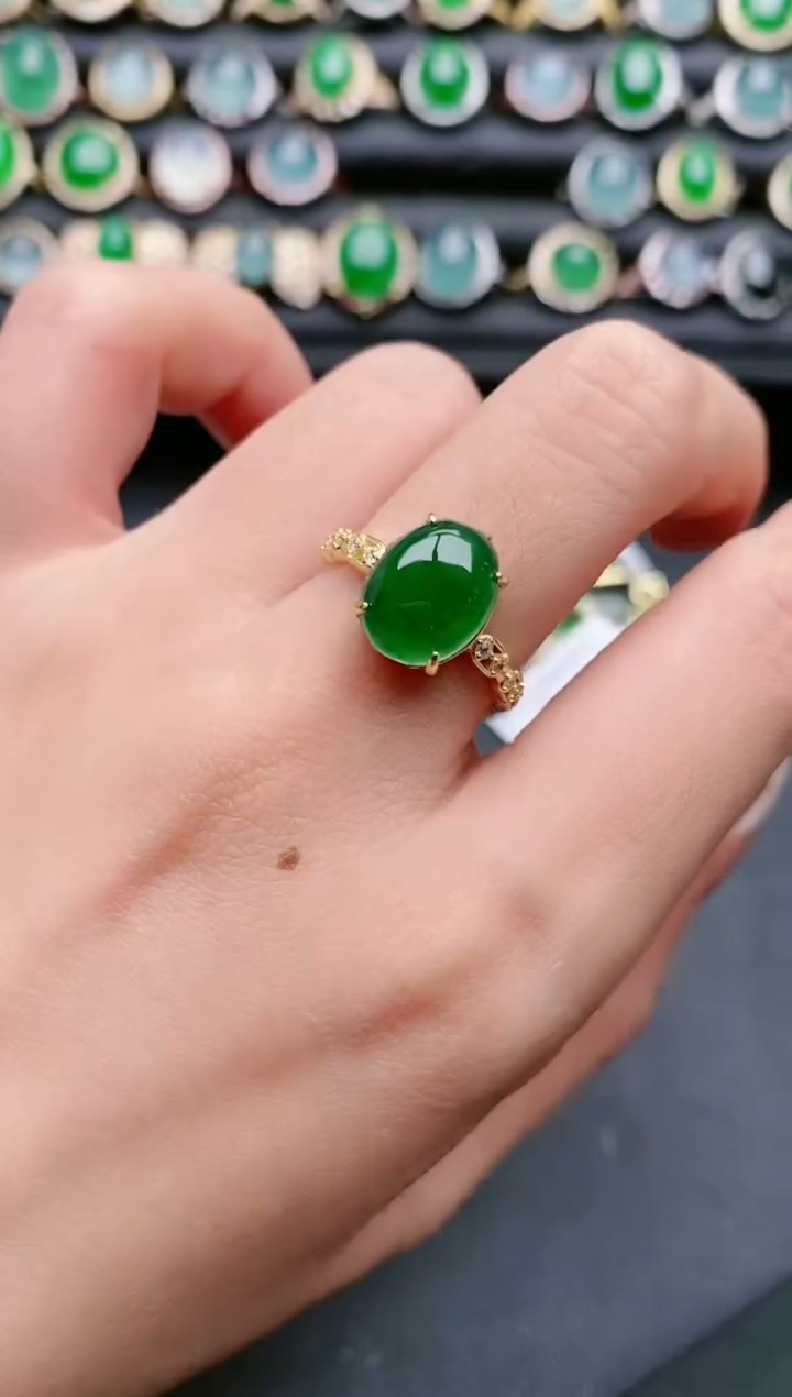 【闪购商品】翡翠戒指银S925镶嵌111111111
