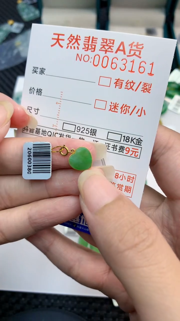 【闪购商品】翡翠颈饰18K金镶嵌            8
