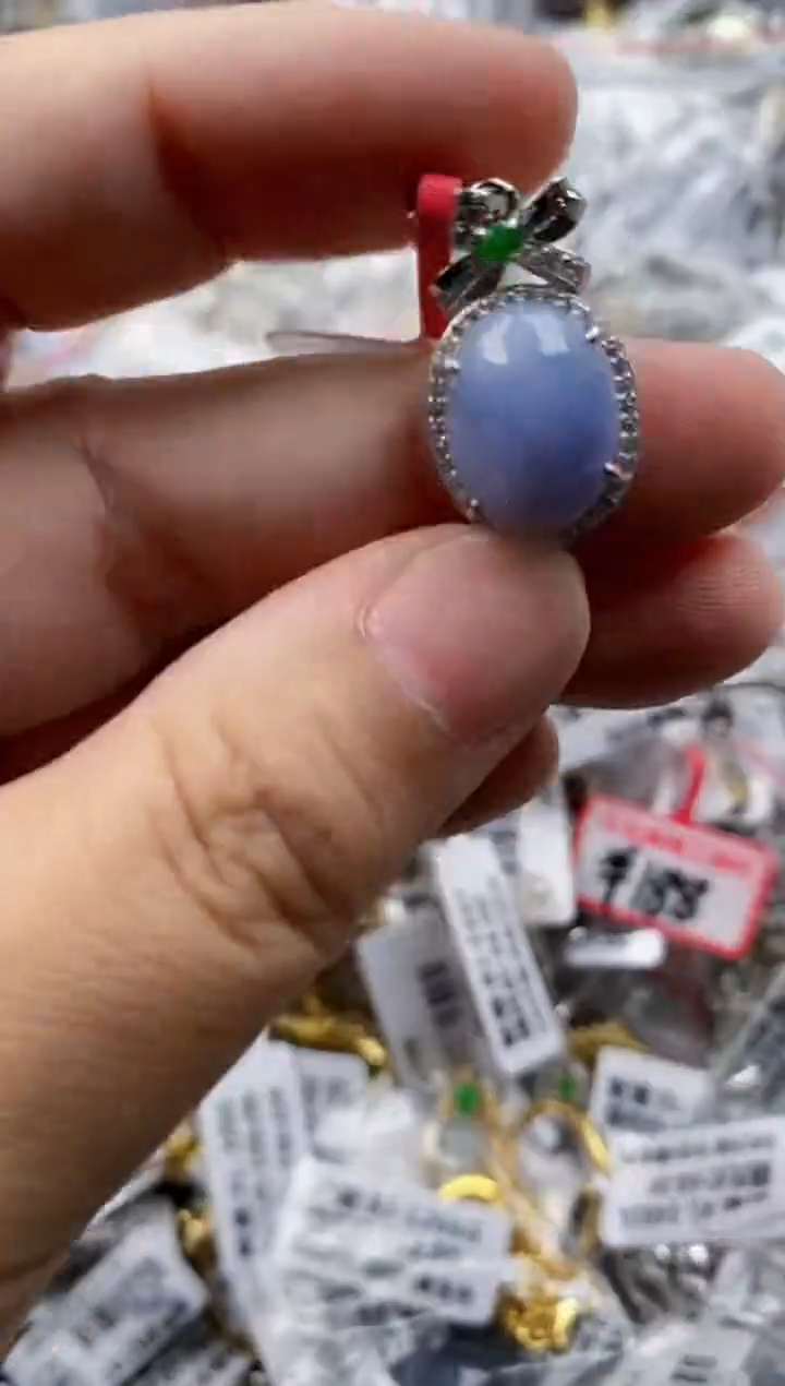 翡翠戒指银S925镶嵌33333      4