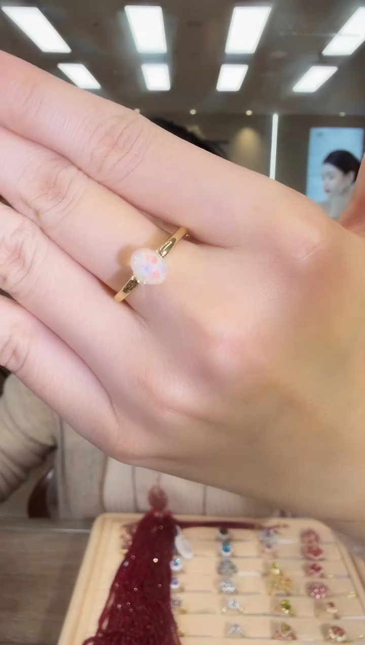 银S925镶嵌欧泊戒指09