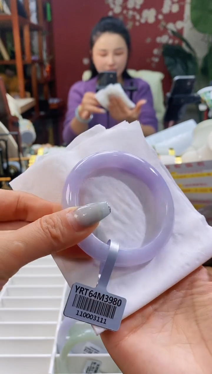 【闪购商品】翡翠手镯未镶嵌147浓紫5556/12.5*8.7