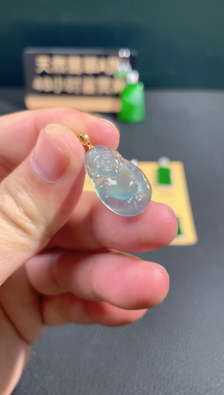 【闪购商品】翡翠颈饰18K金镶嵌翡翠