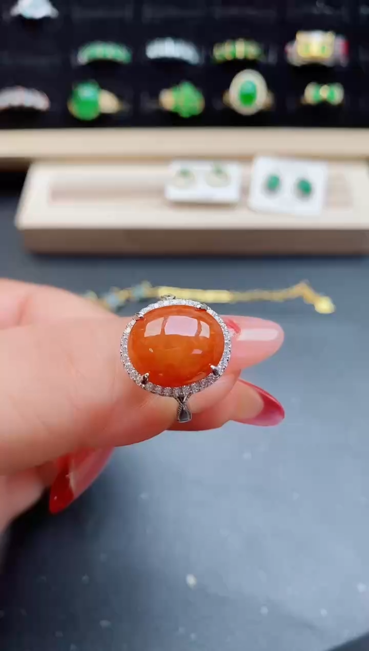 【闪购商品】翡翠戒指银S925镶嵌5080550