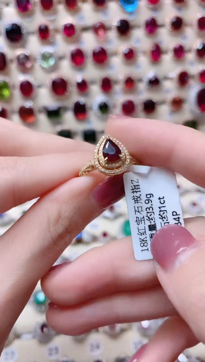 【闪购商品】红宝石18K金戒指18K金镶嵌1