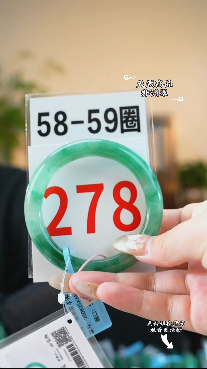 未镶嵌手镯石英质玉（非洲翠）5859