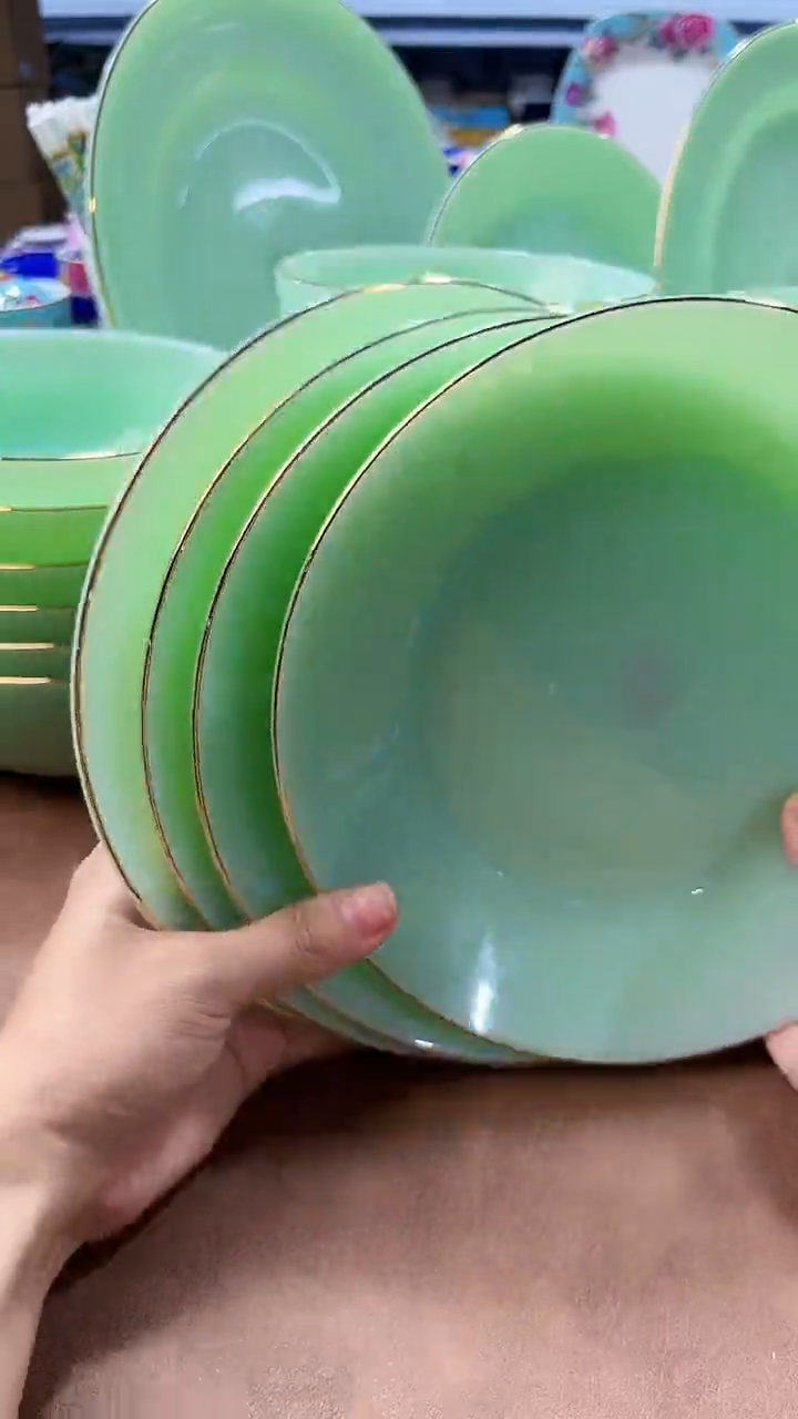 玉瓷 8英寸深盘4个景德镇陶瓷