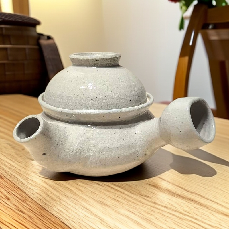 赖川日本进口伊贺烧煮菜粥壶盖碗粗陶砂锅土锅煮奶锅一人食直火锅