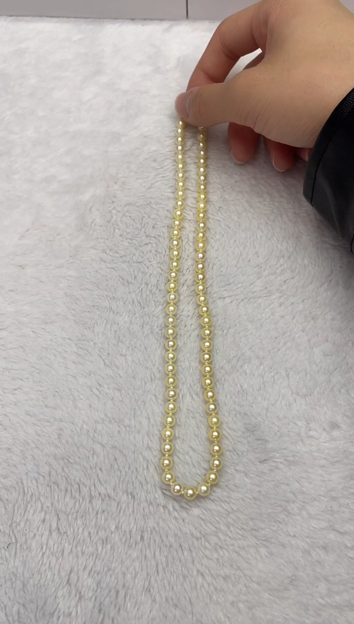 【闪购商品】海水珍珠颈饰未镶嵌AK羽皇金5.5-6mm（多样性发一）