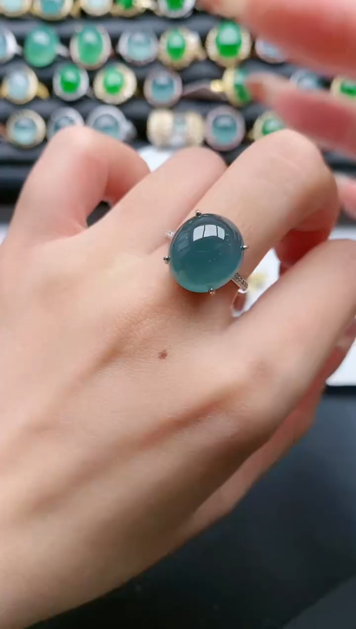 【闪购商品】翡翠戒指银S925镶嵌11111111