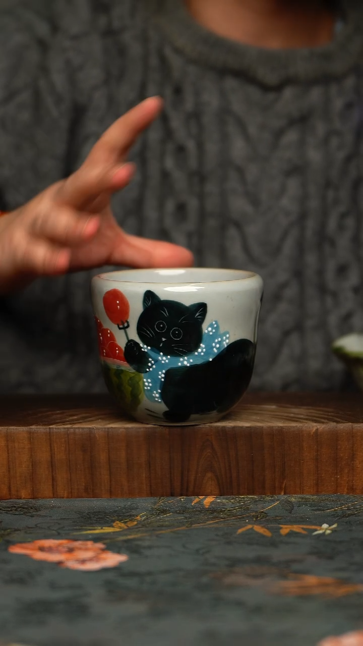 瓷片釉下彩手工手绘同款陶器