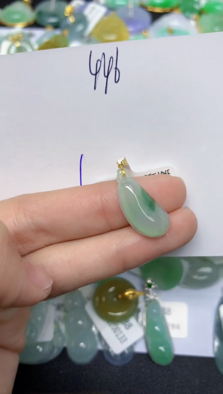 【闪购商品】翡翠颈饰18K金镶嵌 天然翡翠A货