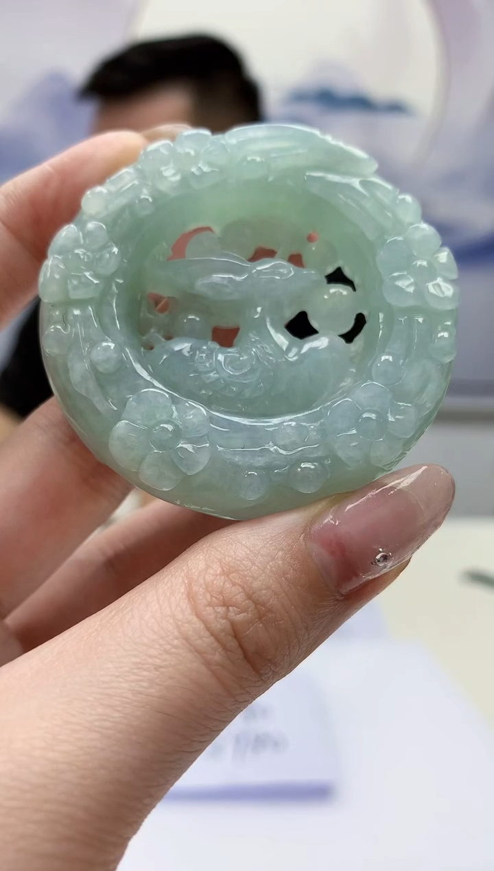 【闪购商品】定制翡翠未镶嵌5152jw-毛货挂件45