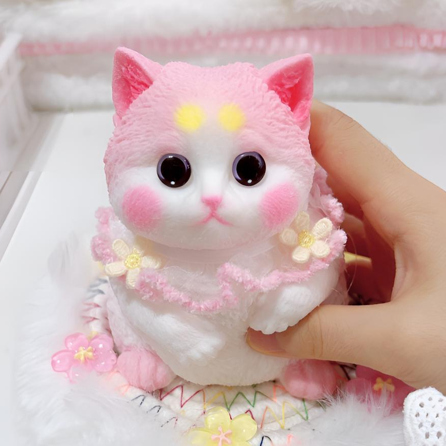 【招财猫】焱可可 纯手工艺DIY捏捏乐猫咪捏捏 默认微瑕 萌宠潮玩