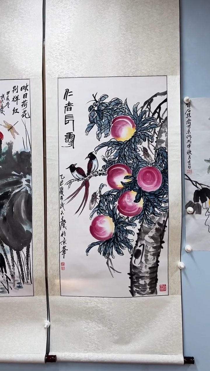 国画武天庆老师仁者长寿