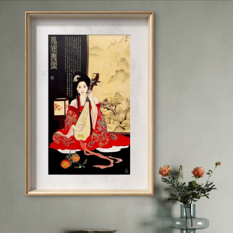 葛溪月老师展览代表作品—《长乐未央仕女图》